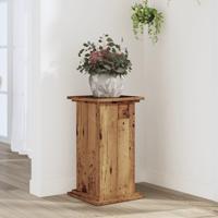 VidaXL Plantenstandaard 33x33x60 cm bewerkt hout oud houtkleurig