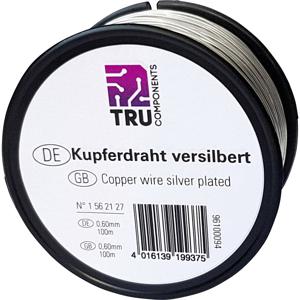 TRU COMPONENTS Koperdraad Buitendiameter (excl. isolatielak): 0.60 mm 100 m
