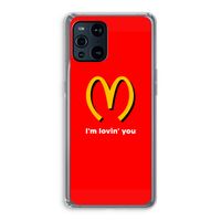 I'm lovin' you: Oppo Find X3 Transparant Hoesje