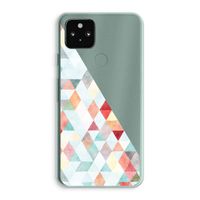 Gekleurde driehoekjes pastel: Google Pixel 5a 5G Transparant Hoesje