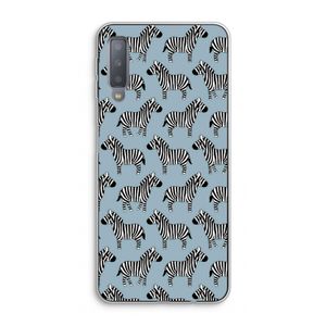 Zebra: Samsung Galaxy A7 (2018) Transparant Hoesje