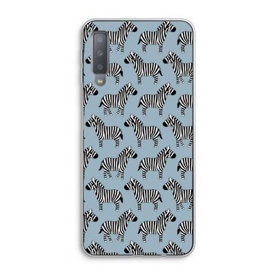 Zebra: Samsung Galaxy A7 (2018) Transparant Hoesje