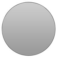 Spiegel/wandspiegel - metaal - zwart - rond - D55 cm   -