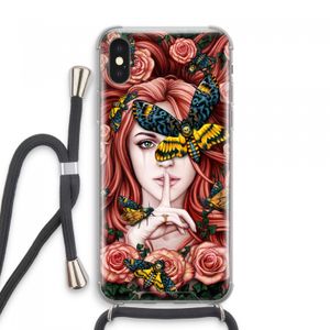 Lady Moth: iPhone XS Max Transparant Hoesje met koord