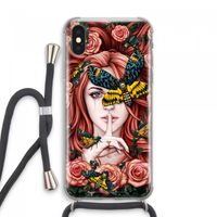 Lady Moth: iPhone XS Max Transparant Hoesje met koord