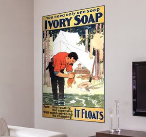 Vintage Ivory Soap Muursticker