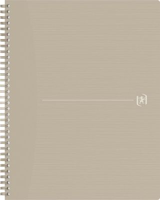 Oxford Origin spiraalschrift, ft A4+, 140 bladzijden, geruit 5 mm, zand