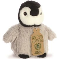 Pluche knuffeldier  Pinguin kuiken - grijs - 13 cm - Artic thema   - - thumbnail