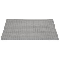 Anti-slip badmat lichtgrijs 69 x 39 cm rechthoekig   -