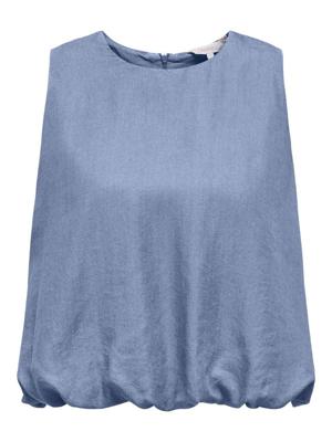 Only Onlcharis Life Sl Balloon Top Wvn Cc T-shirt Lange Mouw 4977083 Light Blue Denim