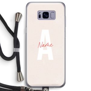 Strawberry Milkshake: Samsung Galaxy S8 Plus Transparant Hoesje met koord