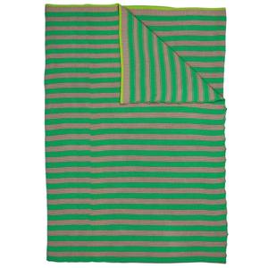 Pip Studio Plaid Bonsoir Stripe Throw Green