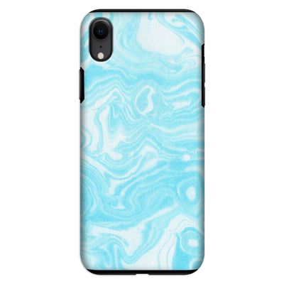 Waterverf blauw: iPhone XR Tough Case