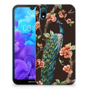 Huawei Y5 (2019) TPU Hoesje Pauw met Bloemen