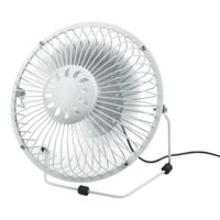 Kleine USB bureau ventilator - wit - metaal - Dia 18 cm - Tafel model - Lekker afkoelen Kleine USB bureau ventilator - wit - metaal - Dia 18 cm - Tafel model - Lekker afkoelen