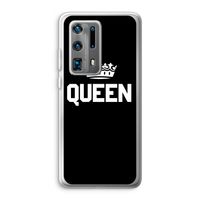 Queen zwart: Huawei P40 Pro Plus Transparant Hoesje