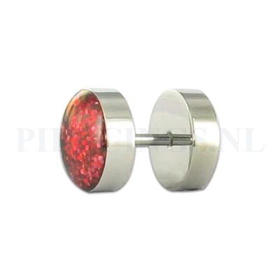 Nep plug glitter rood