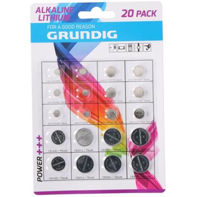Grundig knoopcel batterijen - 60x - diverse maten - knoopcel batterijen