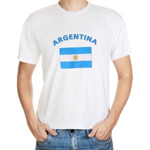 Wit t-shirt Argentinie heren 2XL  -