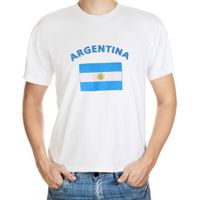 Wit t-shirt Argentinie heren 2XL  - - thumbnail