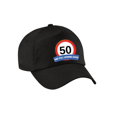 50 and still looking good stopbord petje - baseball cap - zwart - voor volwassenen 50 and still looking good stopbord petje - baseball cap - zwart - voor volwassenen