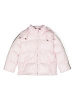 Palm Angels Kids veste matelassée à logo imprimé - Rose