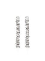 Suzanne Kalan boucles d'oreilles Linear Baby Tennis en or blanc 18ct pavé de diamants - Argent - thumbnail