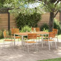 Tuinstoel 6 pcs Bruin 56 x 54.5 x 87cm Massief acaciahout