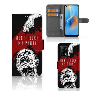 OPPO A74 4G Portemonnee Hoesje Zombie Blood