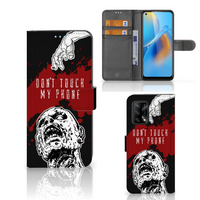 OPPO A74 4G Portemonnee Hoesje Zombie Blood