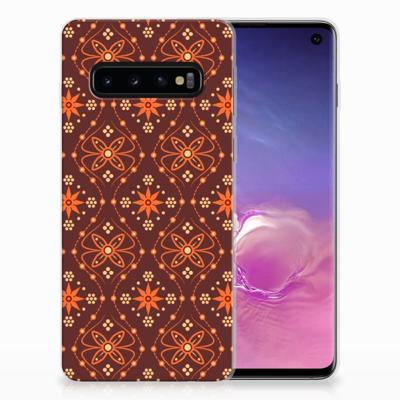 Samsung Galaxy S10 | TPU bumper | Batik Brown