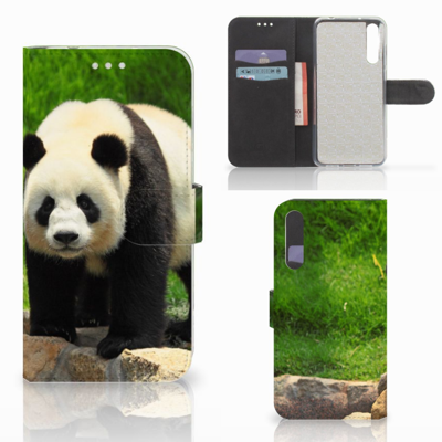 Huawei P20 Pro | Telefoonhoesje | Met pasjeshouder | Panda