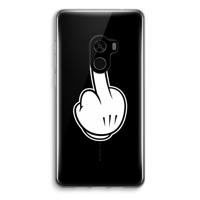 Middle finger white: Xiaomi Mi Mix 2 Transparant Hoesje - thumbnail