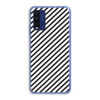 Strepen zwart-wit: Xiaomi Redmi 9T Transparant Hoesje