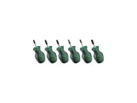 Bosch Groen Stubby screwdriver set 6-piece (Schroevendraaierset kort 28mm 6 stuks: PH1, PH2, PZ2, TX20, SL4, SL6,5) - 1600A032UK