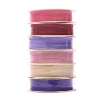 Vaessen Creative • organzalint 6 kleuren 3mmx2m baby roze