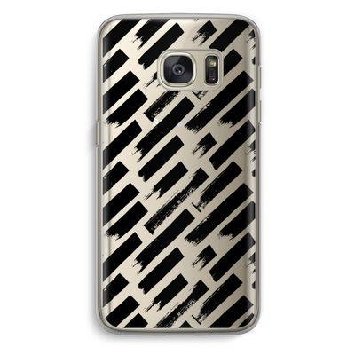 Zwarte vegen: Samsung Galaxy S7 Transparant Hoesje