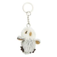 2x Pluche sleutelhanger uiltje knuffel 6 cm   -