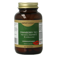 Natupharma Cranberry 15:1 met vitamine C & bioflavonoiden 60 Tabletten