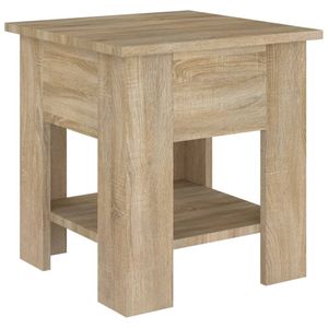 vidaXL Salontafel 40x40x42 cm bewerkt hout sonoma eikenkleurig