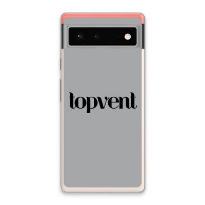 Topvent Grijs Zwart: Google Pixel 6 Transparant Hoesje