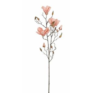 Mica Decorations Kunstbloem Magnolia tak - 88 cm - perzik roze - Kunst zijdebloemen   -