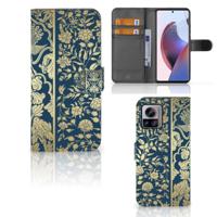 Motorola Edge 30 Ultra Hoesje Beige Flowers | Portemonnee hoesje