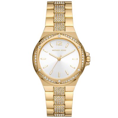 Michael Kors MK7361 Horloge Lennox staal goudkleurig-wit 37 mm