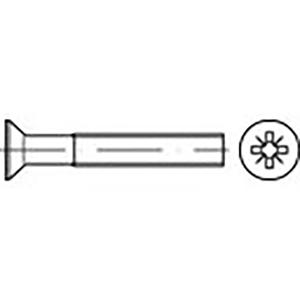 TOOLCRAFT TO-6863061 Verzonken schroeven M4 50 mm Kruiskop Pozidriv DIN 965 Staal Verzinkt 500 stuk(s)