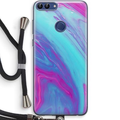 Zweverige regenboog: Huawei P Smart (2018) Transparant Hoesje met koord