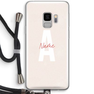 Strawberry Milkshake: Samsung Galaxy S9 Transparant Hoesje met koord