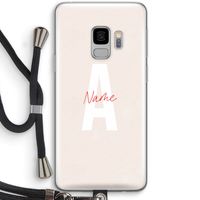 Strawberry Milkshake: Samsung Galaxy S9 Transparant Hoesje met koord