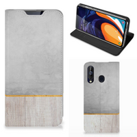 Samsung Galaxy A60 Book Wallet Case Wood Concrete - thumbnail