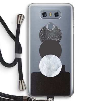 Marmeren cirkels: LG G6 Transparant Hoesje met koord